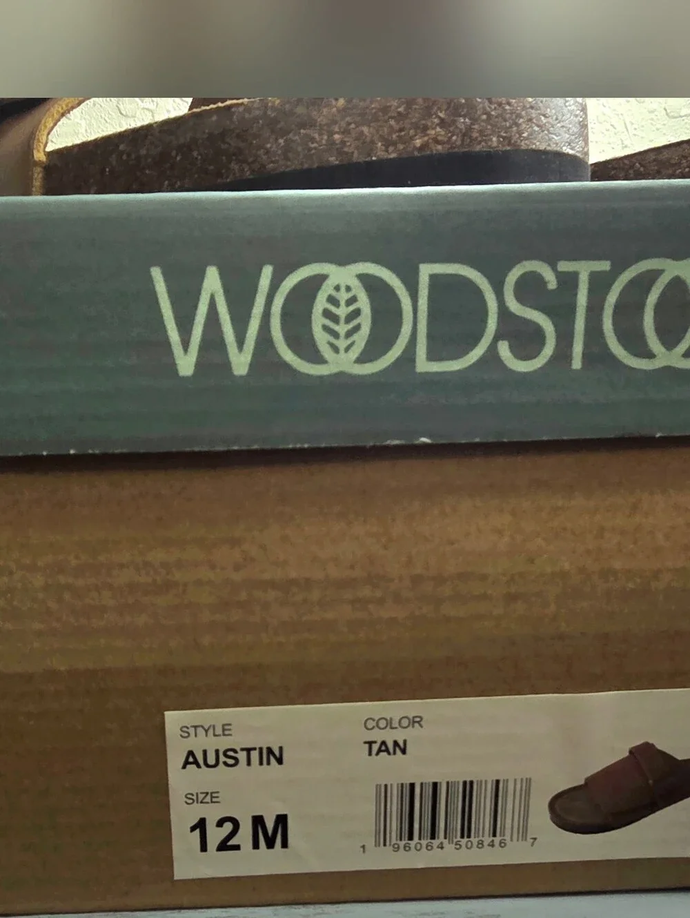 Woodstock Brown Leather Slide Sandals - Adjustable Comfort Mens Size 12 NWT